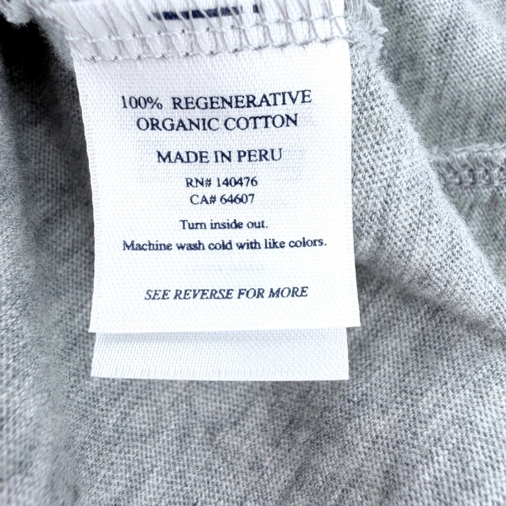 Faherty Sunwashed Pocket Tee Mens Large Grey Organic Cotton MKS2519-GHE NWOT - Picture 5 of 9